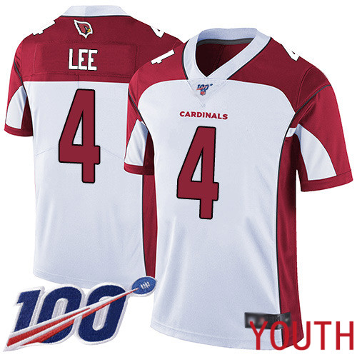 Arizona Cardinals Limited White Youth Andy Lee Road Jersey NFL Football #4 100th Season Vapor Untouchable->nfl t-shirts->Sports Accessory